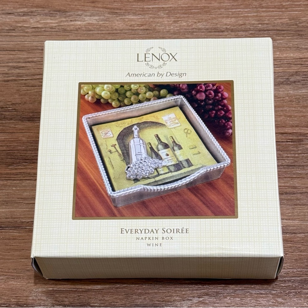 Lenox Everyday Soirée Napkin Box - Wine Theme